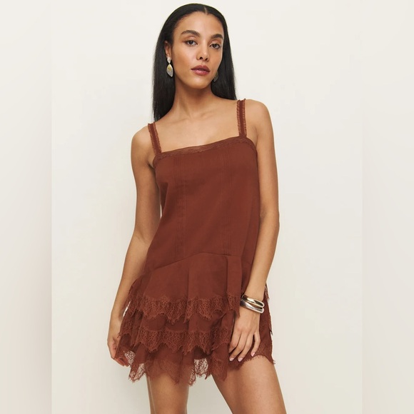 Reformation Dresses & Skirts - Reformation Cleodora Dress in Fig Jam. Brand new without tags,  never worn.